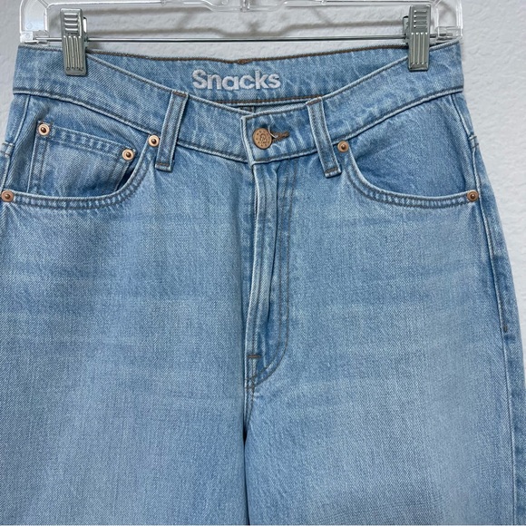 Mother Snacks High Waist Double Stack Ankle Jeans Straight Leg Size 26 - Picture 4 of 8